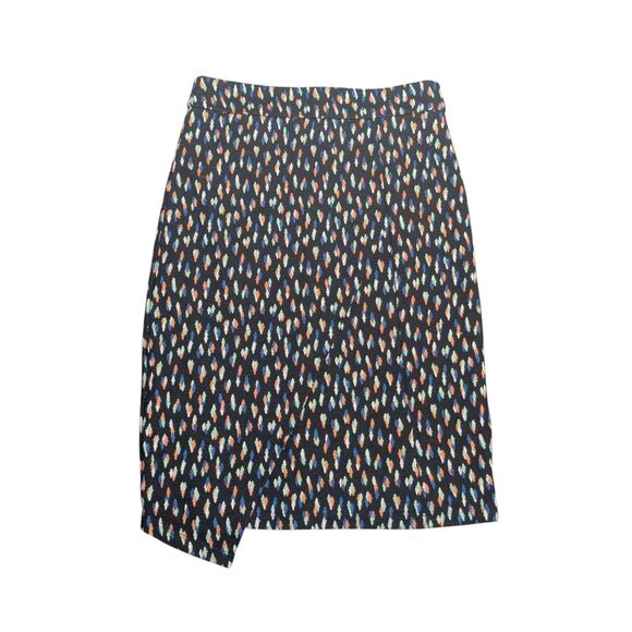 Maeve Anthropologie US 4 Mini Skirt Colorful Abstract Print Asymmetrical Hem - Picture 1 of 5